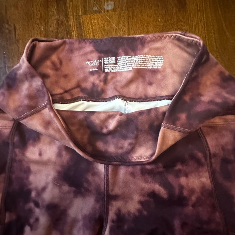 Victoria Secret active wear. Soft cotton, burgundy tye die, size 12